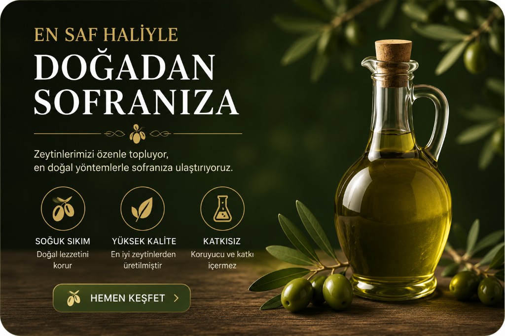 Doğadan sofranıza — En saf haliyle zeytinyağı
